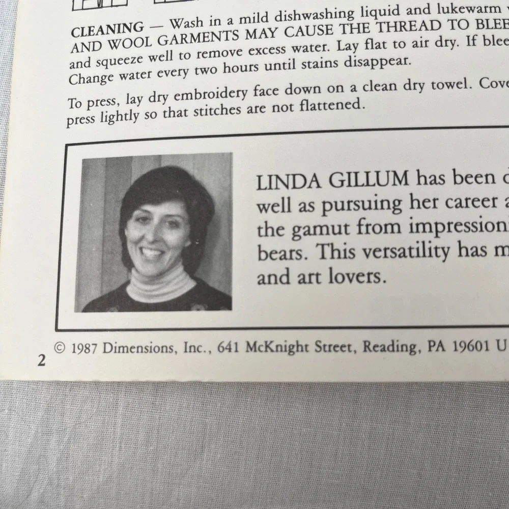 Linda Gillum Welcome Baby Book Six Dimensions Cross Stitch‎ Patterns Craft